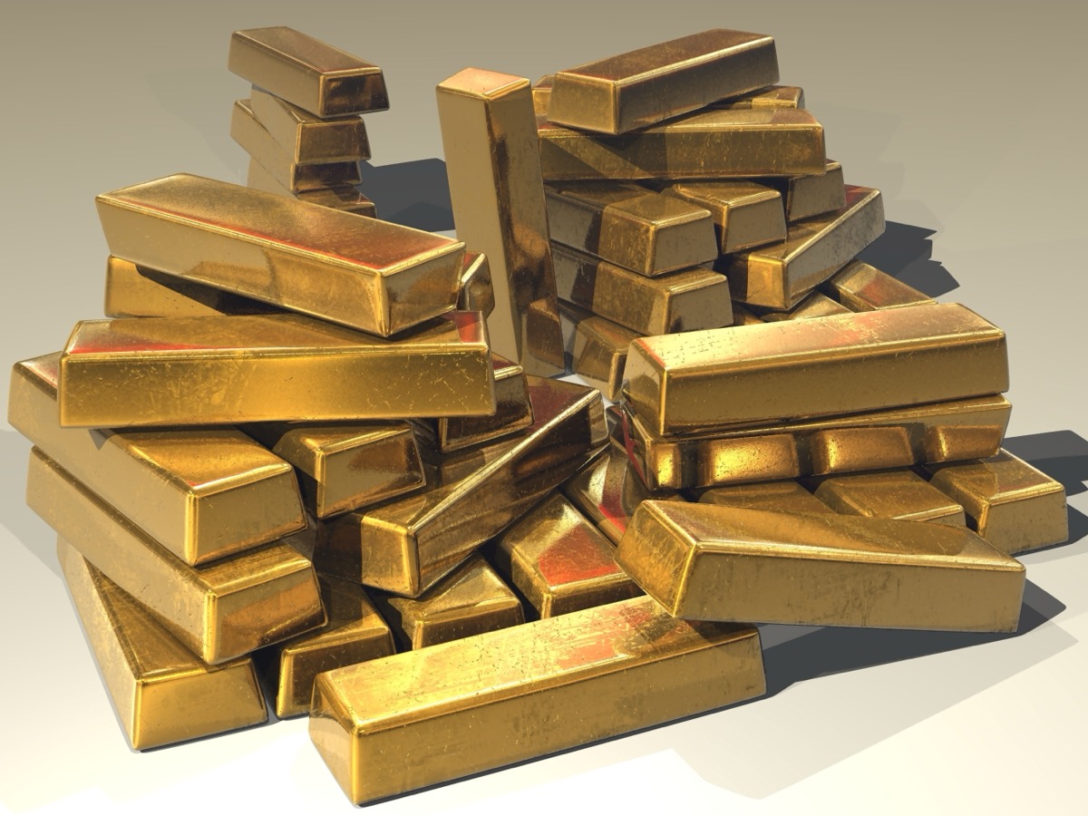Stacked gold bars